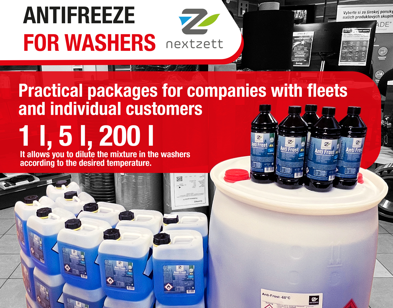 nextzett Anti-Frost Windshield Washer Fluid Concentrate
